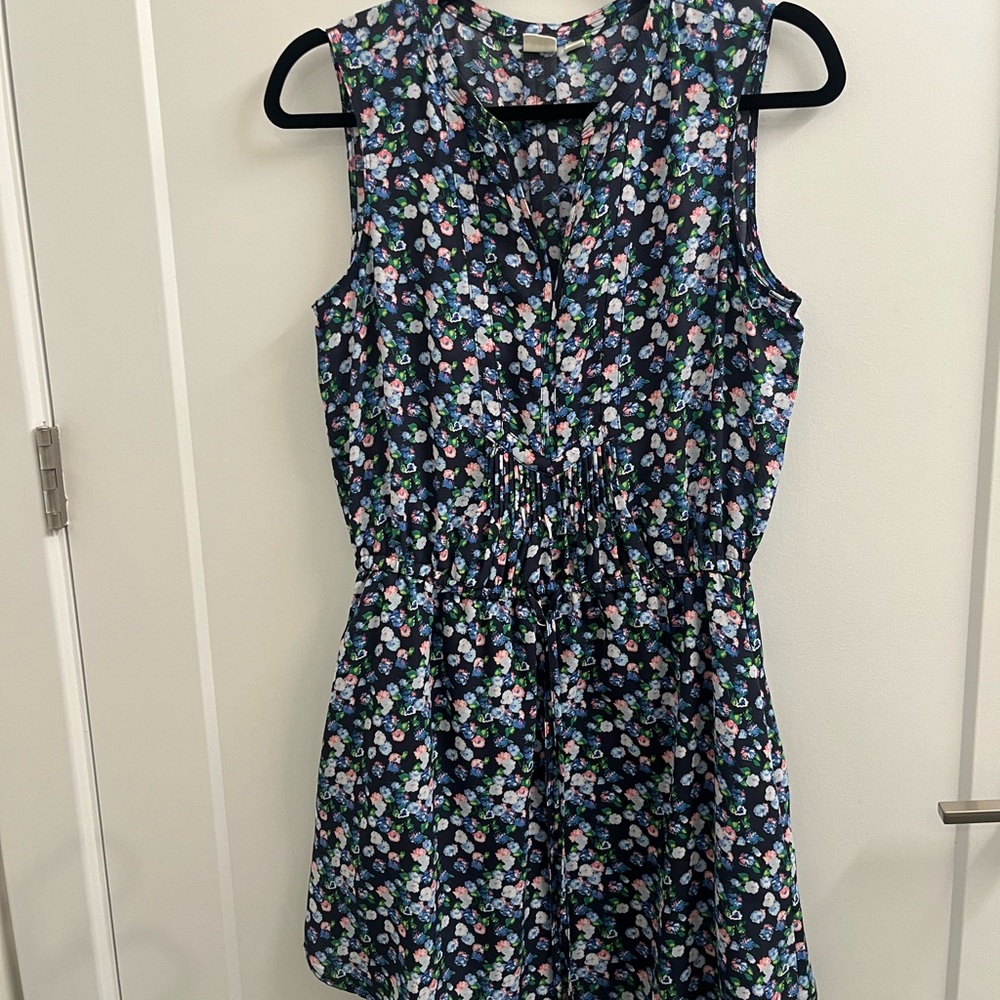 GAP Floral Sleeveless Dress - Black and Blue